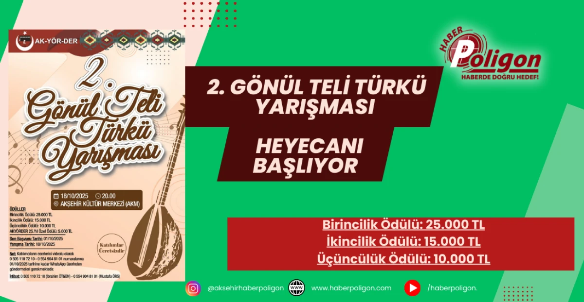 2. Gönül Teli Türkü Yarışması Heyecanı Başlıyor 