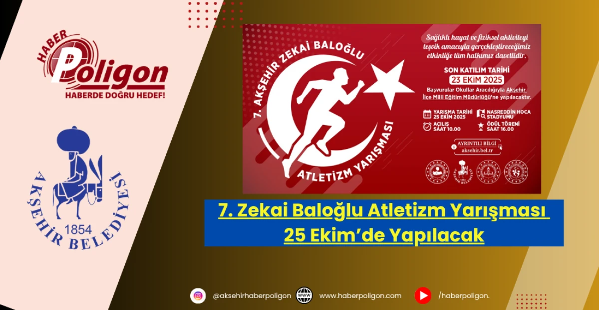 7. Zekai Baloğlu Atletizm Yarışması 25 Ekim’de Yapılacak
