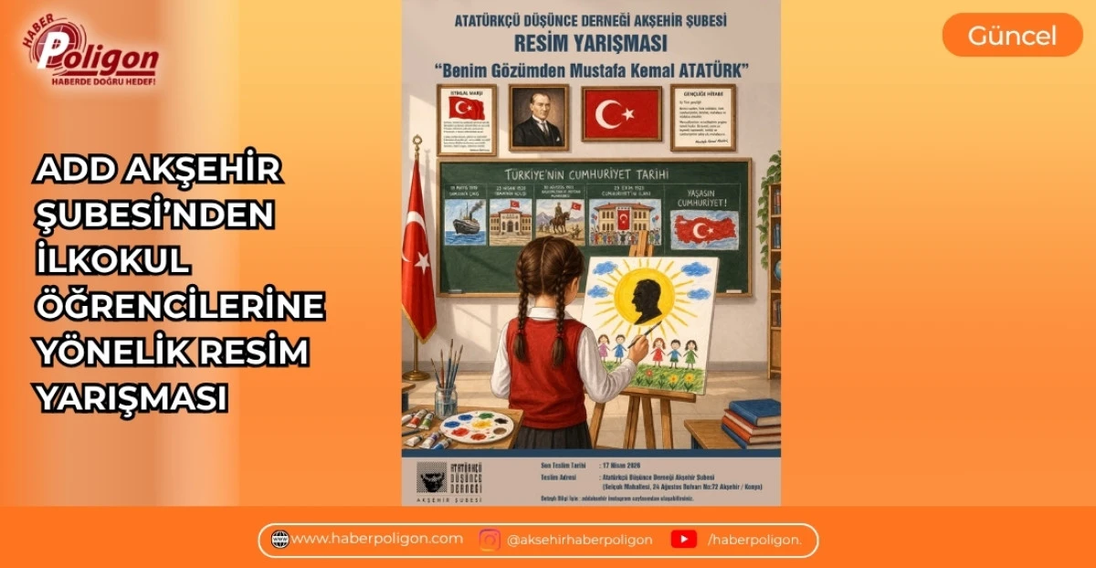 ADD AKŞEHİR ŞUBESİ&rsquo;NDEN İLKOKUL &Ouml;ĞRENCİLERİNE Y&Ouml;NELİK RESİM YARIŞMASI