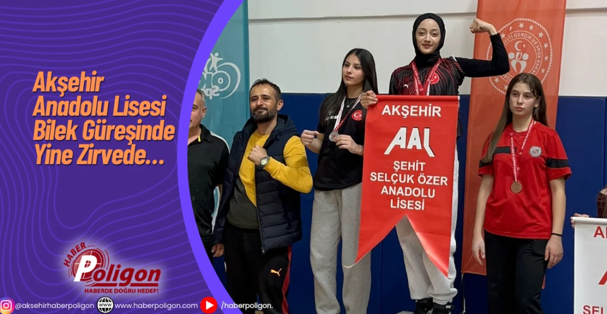 Akşehir Anadolu Lisesi Bilek Güreşinde Yine Zirvede…