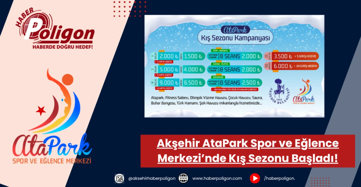 Akşehir AtaPark Spor ve Eğlence Merkezi’nde Kış Sezonu Başladı!
