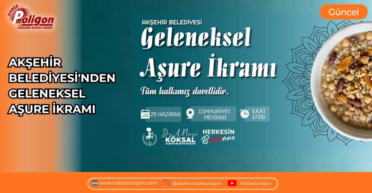 AKŞEHİR BELEDİYESİ'NDEN GELENEKSEL AŞURE İKRAMI