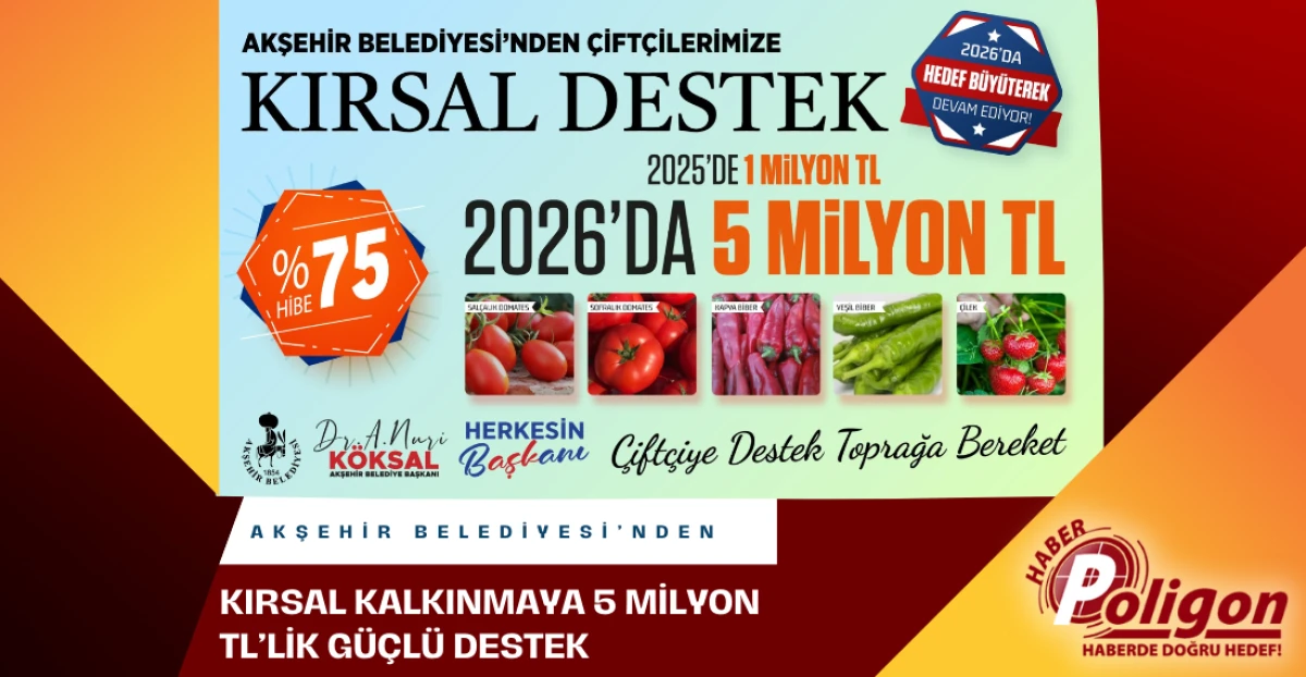Akşehir Belediyesi&rsquo;nden Kırsal Kalkınmaya 5 Milyon TL&rsquo;lik G&uuml;&ccedil;l&uuml; Destek