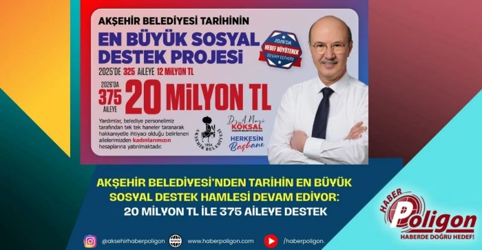 Akşehir Belediyesi&rsquo;nden Tarihin En B&uuml;y&uuml;k Sosyal Destek Hamlesi Devam Ediyor: 20 Milyon TL İle 375 Aileye Destek