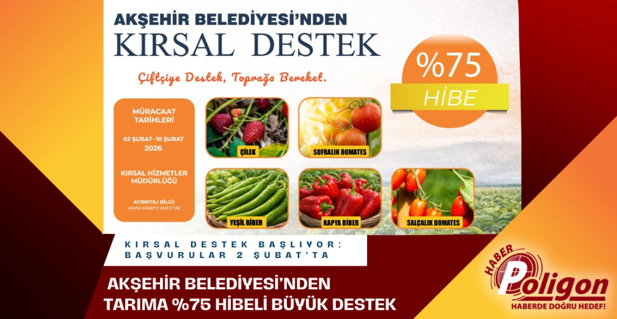 Akşehir Belediyesi&rsquo;nden Tarıma %75 Hibeli B&uuml;y&uuml;k Destek