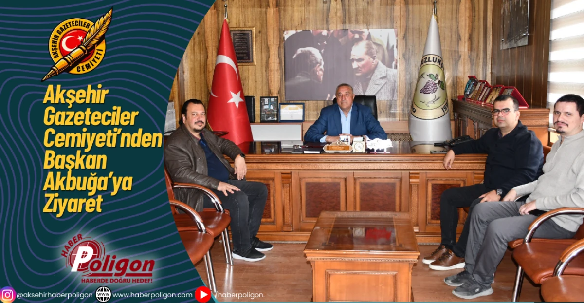 Akşehir Gazeteciler Cemiyeti’nden Başkan Akbuğa’ya Ziyaret