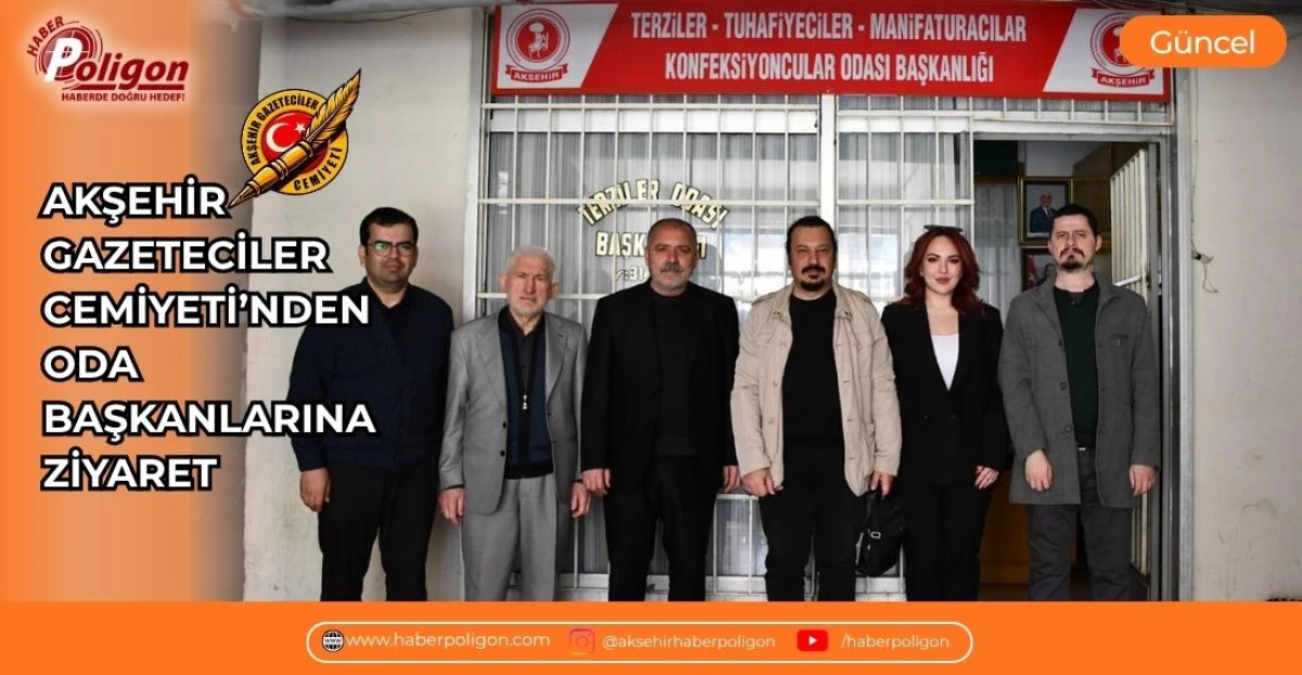 AKŞEHİR GAZETECİLER CEMİYETİ&rsquo;NDEN ODA BAŞKANLARINA ZİYARET