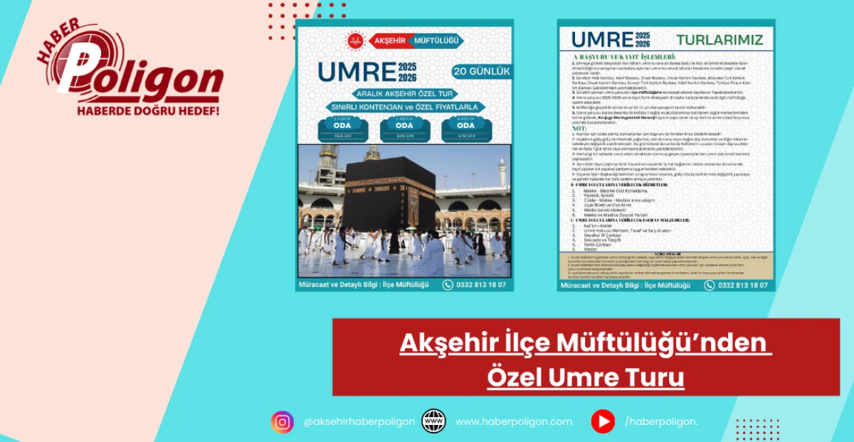 Akşehir İlçe Müftülüğü’nden Özel Umre Turu
