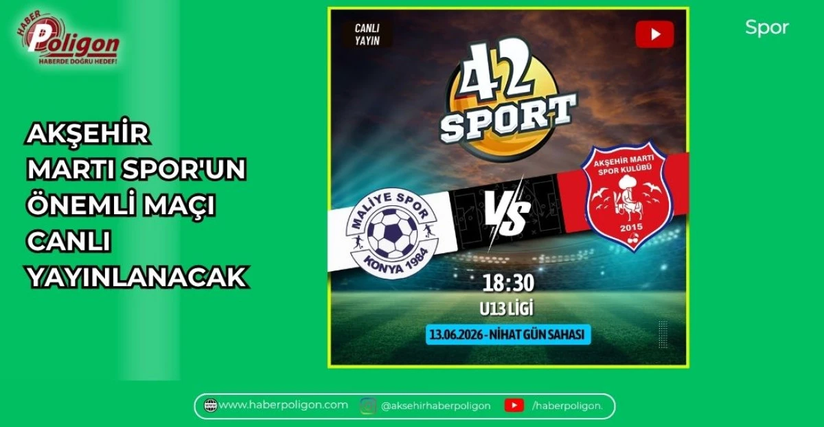 AKŞEHİR MARTI SPOR'UN &Ouml;NEMLİ MA&Ccedil;I CANLI YAYINLANACAK