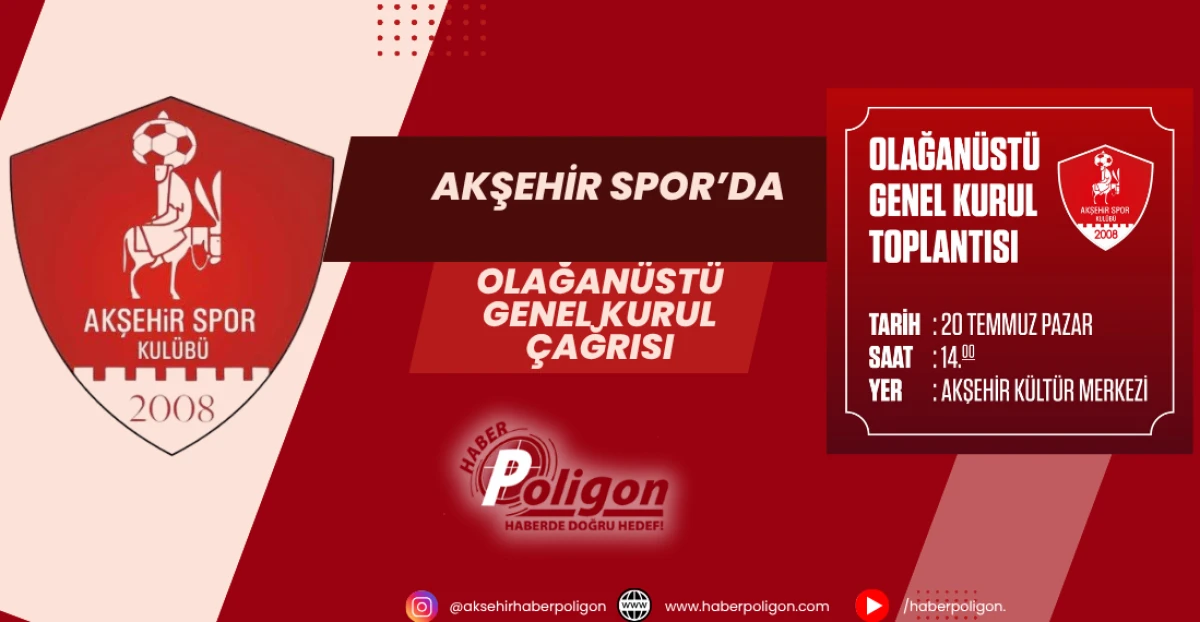 Akşehir Spor’da Olağanüstü Genel Kurul Çağrısı