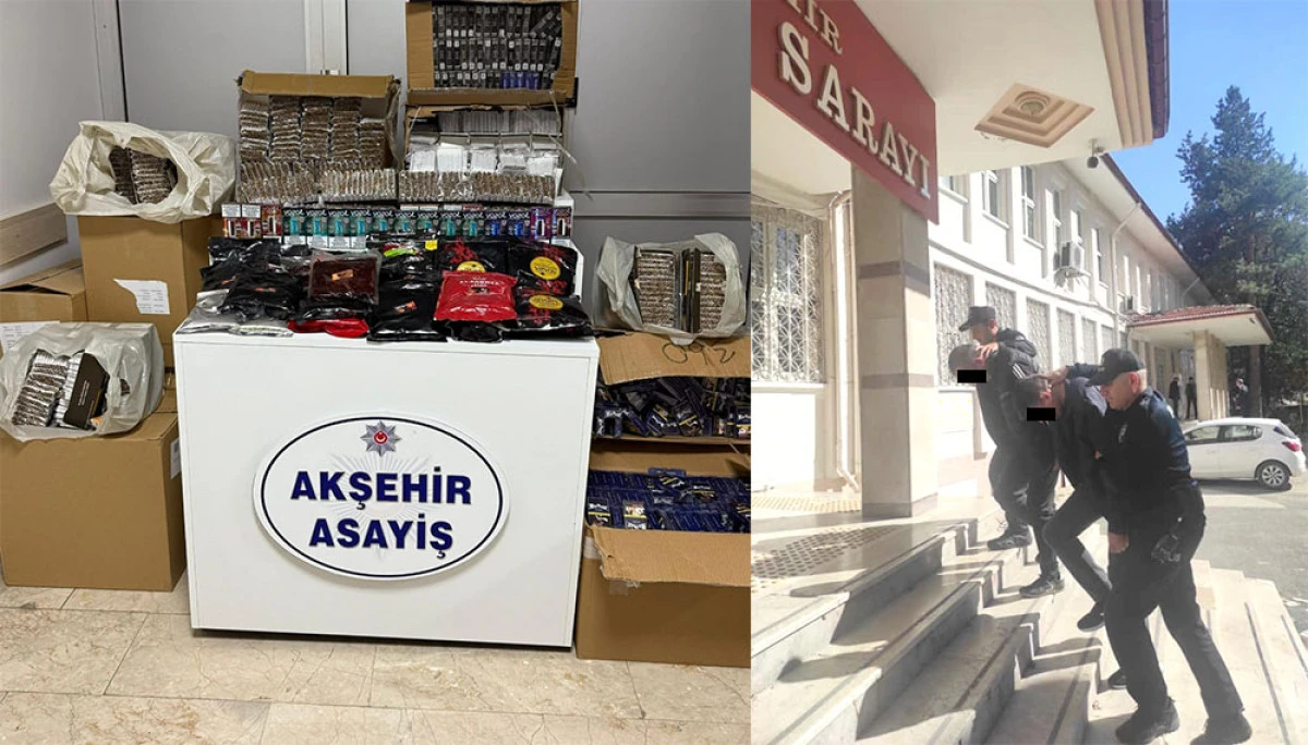 Akşehir’de 58 Bin Adet Tek Dal 2 Bin Pakette Gümrük Kaçağı Sigara Yakalandı
