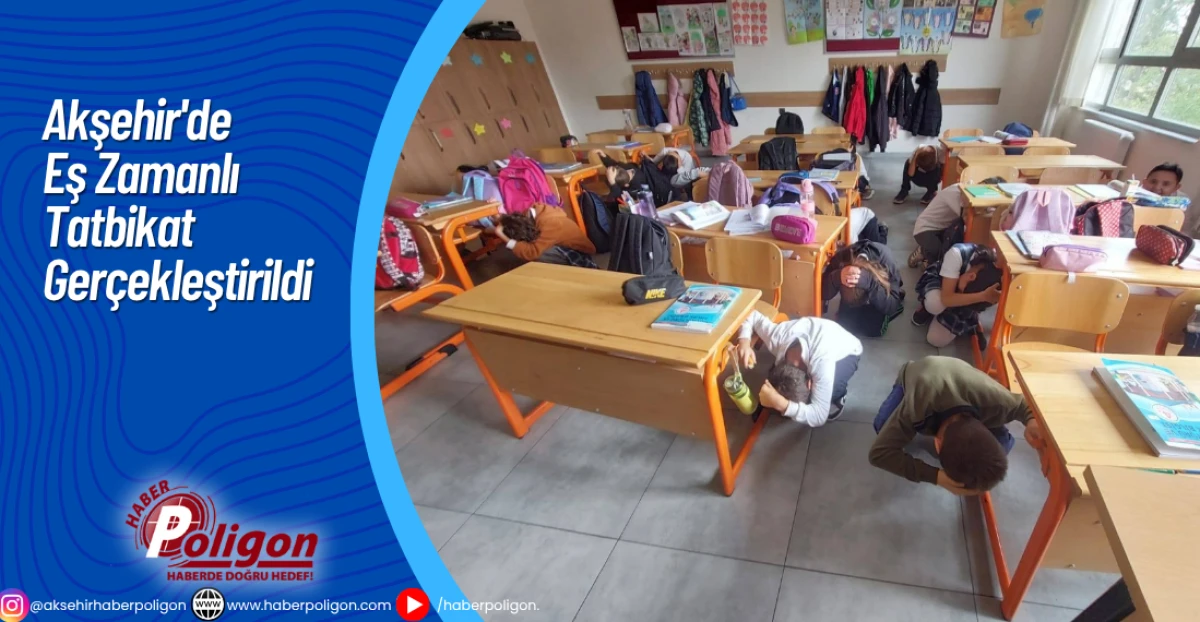 Akşehir'de Eş Zamanlı Tatbikat Gerçekleştirildi 