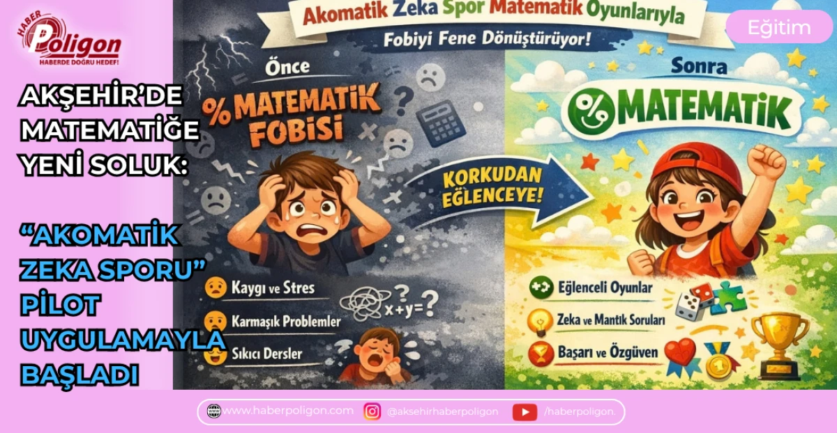 AKŞEHİR&rsquo;DE MATEMATİĞE YENİ SOLUK: &ldquo;AKOMATİK ZEKA SPORU&rdquo; PİLOT UYGULAMAYLA BAŞLADI