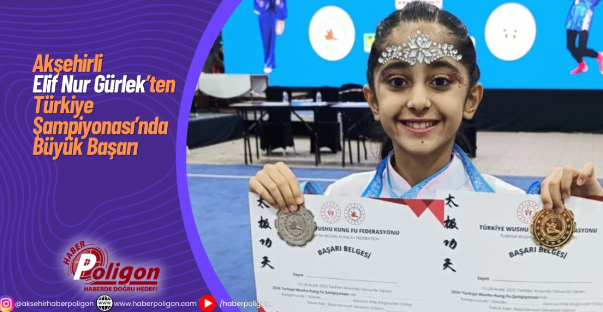 Akşehirli Elif Nur G&uuml;rlek&rsquo;ten T&uuml;rkiye Şampiyonası&rsquo;nda B&uuml;y&uuml;k Başarı