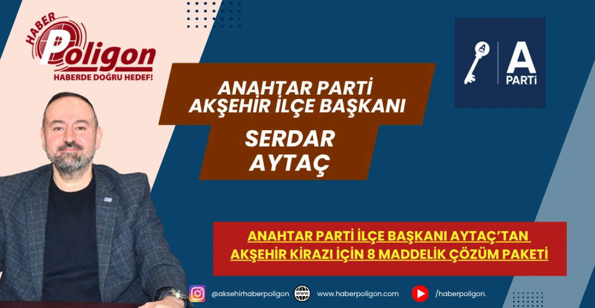 ANAHTAR PARTİ İL&Ccedil;E BAŞKANI AYTA&Ccedil;&rsquo;TAN AKŞEHİR KİRAZI İ&Ccedil;İN 8 MADDELİK &Ccedil;&Ouml;Z&Uuml;M PAKETİ