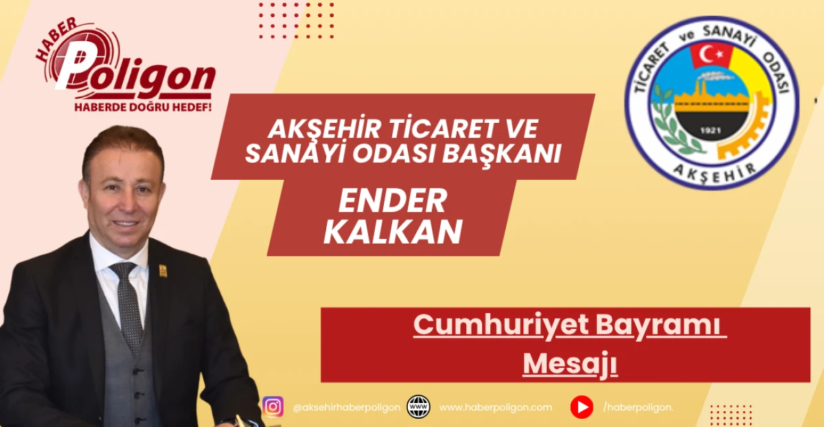 Başkan Kalkan'dan Cumhuriyet Bayramı Mesajı