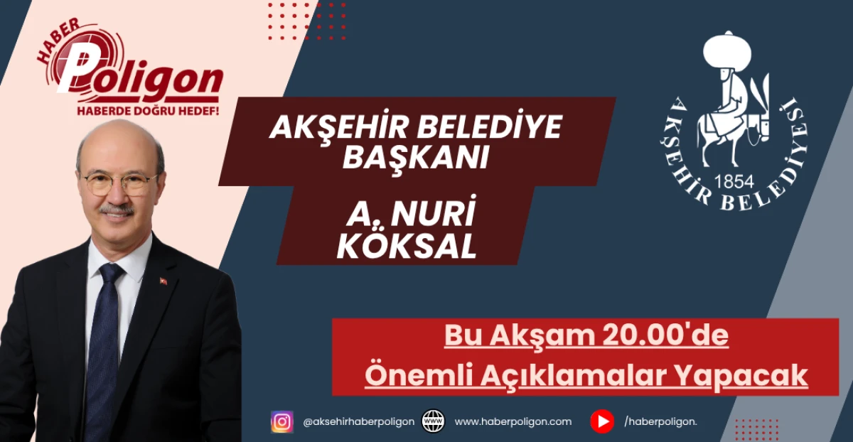 Başkan Köksal Bu Akşam 20.00’de Önemli Açıklamalar Yapacak