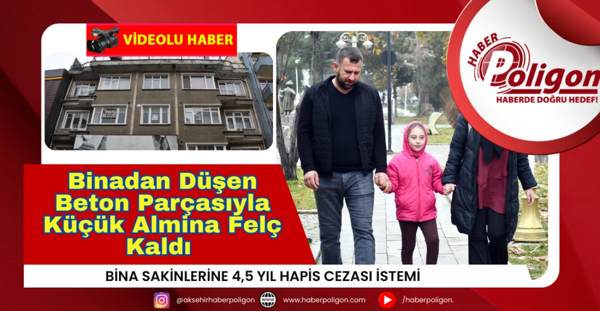 Binadan D&uuml;şen Beton Par&ccedil;asıyla K&uuml;&ccedil;&uuml;k Almina Fel&ccedil; Kaldı &ndash; Bina Sakinlerine 4,5 Yıl Hapis Cezası İstemi