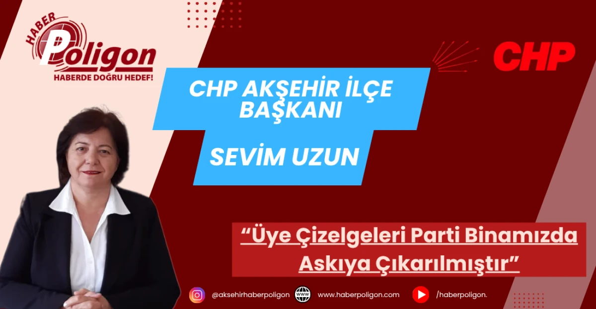 CHP Akşehir İlçe Başkanı Uzun: Üye Çizelgeleri Parti Binamızda Askıya Çıkarılmıştır