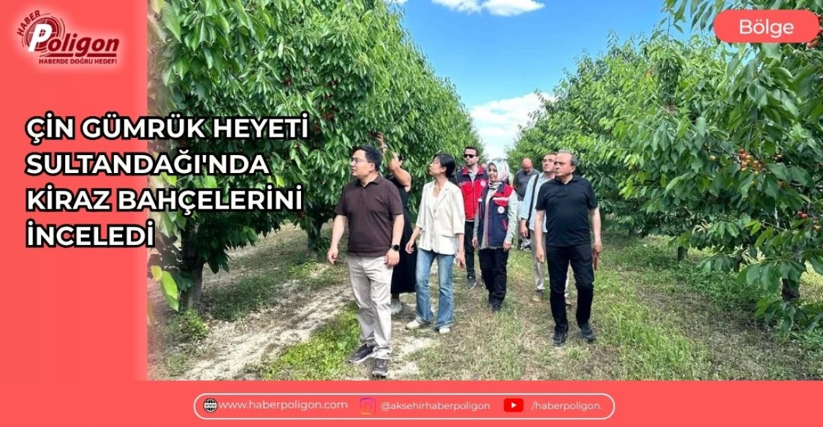 &Ccedil;İN G&Uuml;MR&Uuml;K HEYETİ SULTANDAĞI'NDA KİRAZ BAH&Ccedil;ELERİNİ İNCELEDİ
