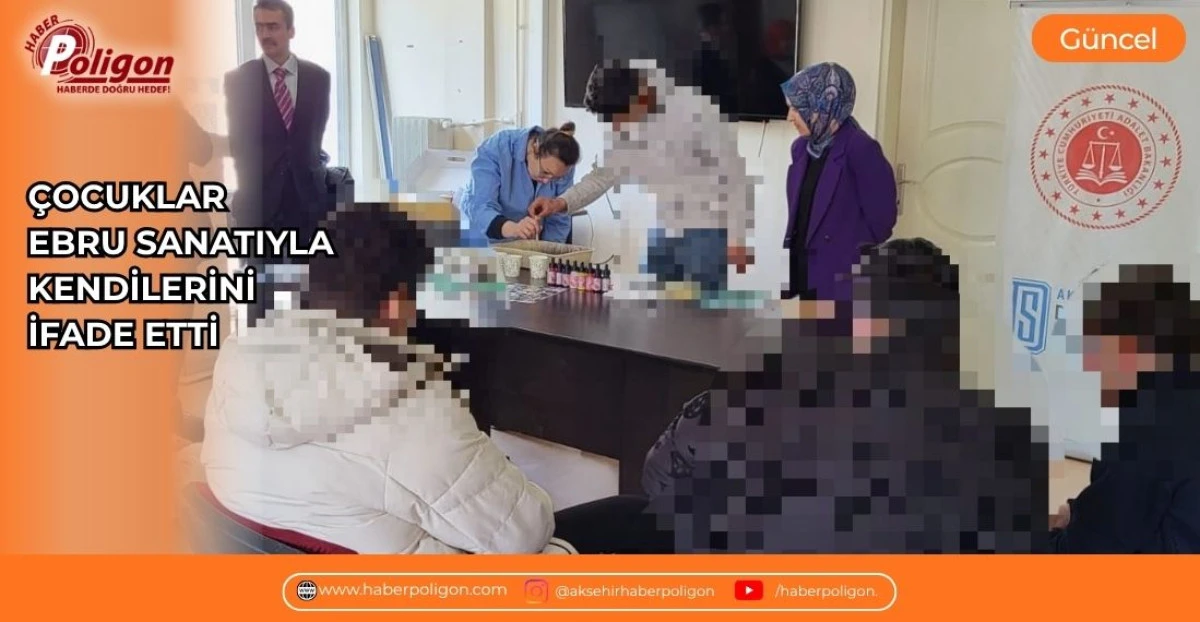 &Ccedil;OCUKLAR EBRU SANATIYLA KENDİLERİNİ İFADE ETTİ
