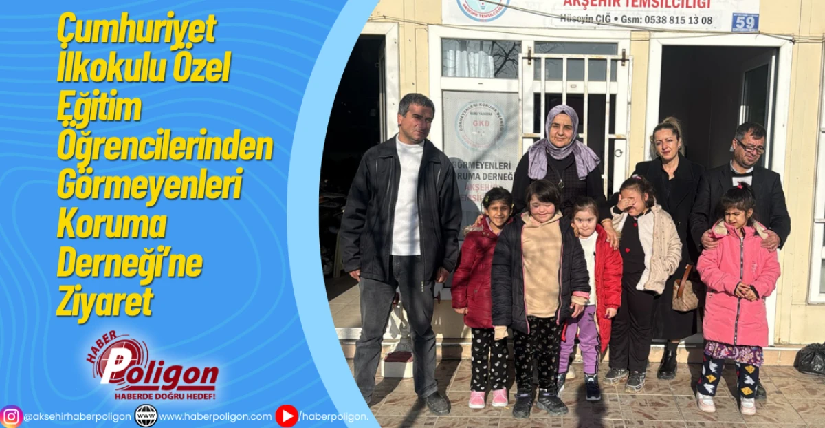 Cumhuriyet İlkokulu &Ouml;zel Eğitim &Ouml;ğrencilerinden G&ouml;rmeyenleri Koruma Derneği&rsquo;ne Ziyaret