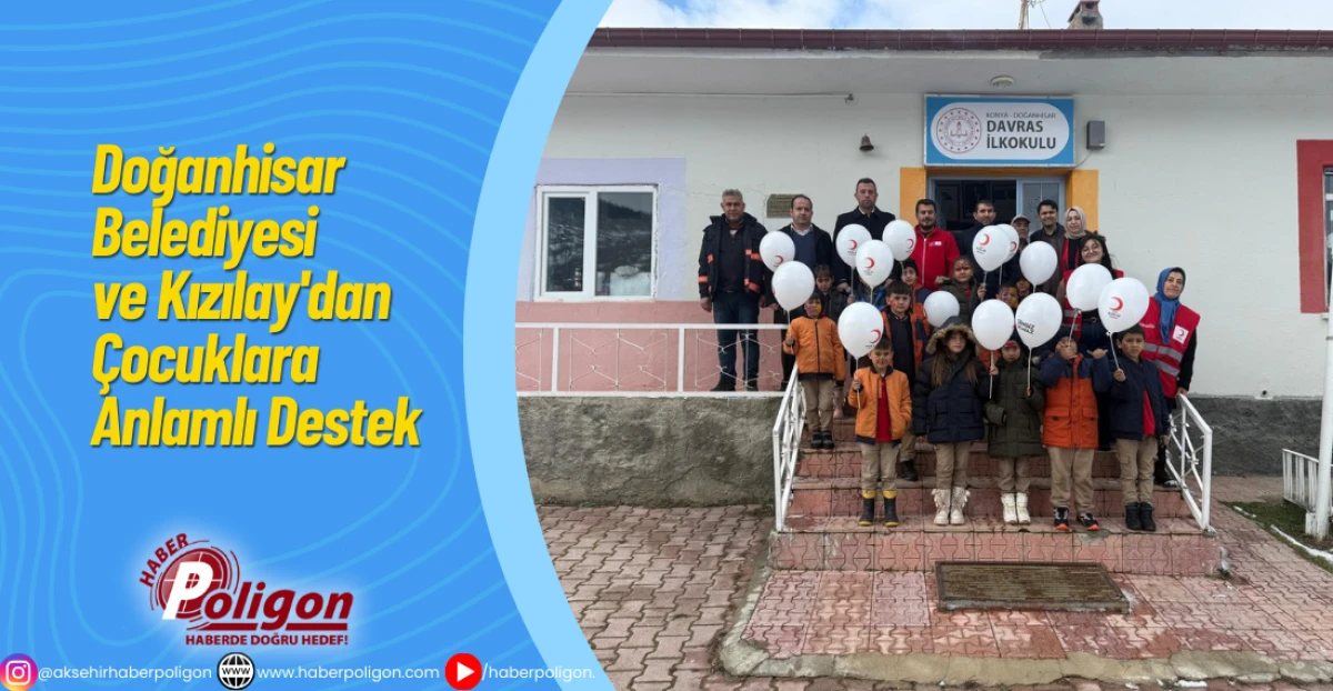 Doğanhisar Belediyesi ve Kızılay'dan &Ccedil;ocuklara Anlamlı Destek