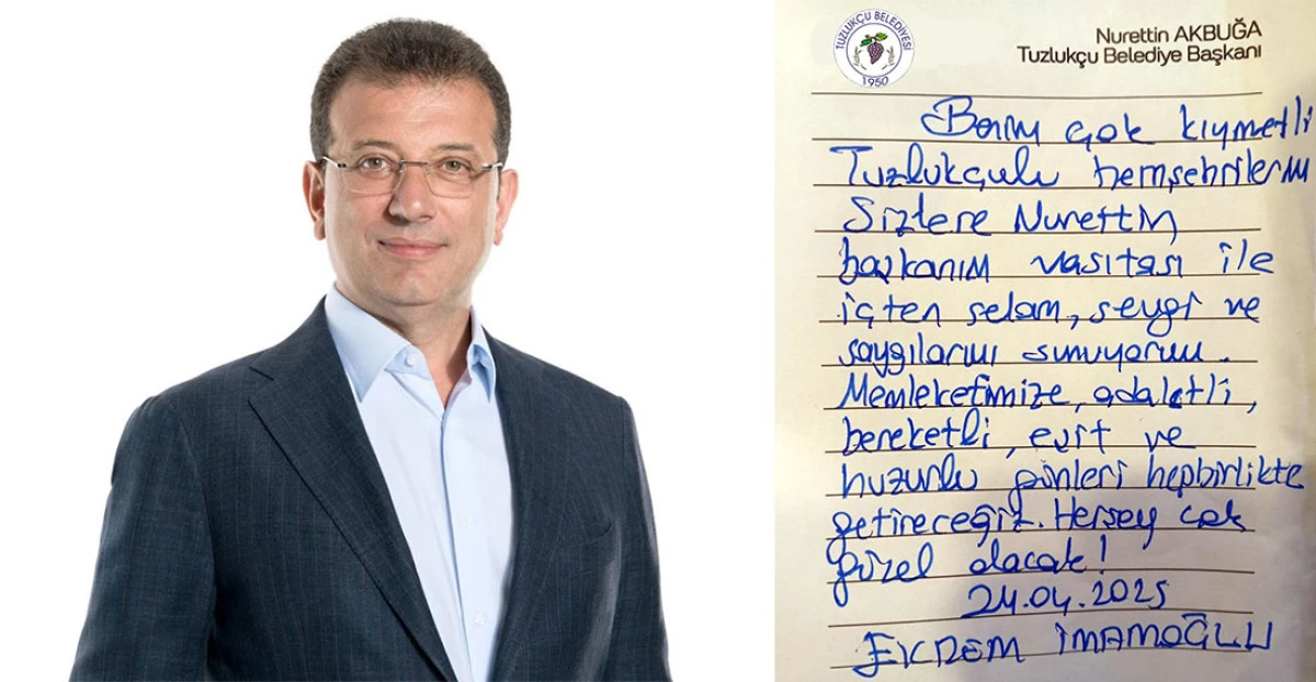 Ekrem İmamoğlu’ndan Tuzlukçu’ya Mesaj