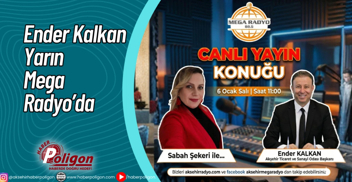 Ender Kalkan Yarın Mega Radyo&rsquo;da