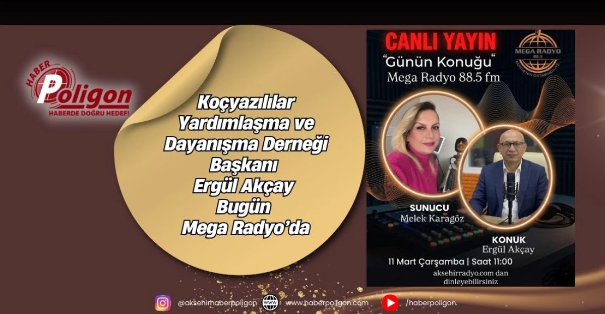 Erg&uuml;l Ak&ccedil;ay Bug&uuml;n Mega Radyo&rsquo;da