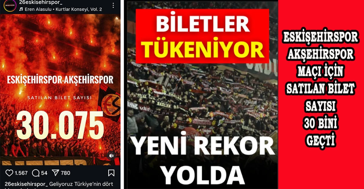 Eskişehirspor Akşehir Spor Maçı İçin Rekor Bilet Satışı
