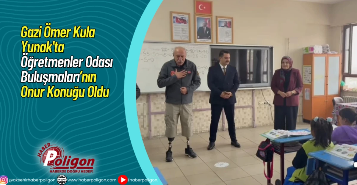 Gazi Ömer Kula Yunak'ta Öğretmenler Odası Buluşmaları’nın Onur Konuğu Oldu