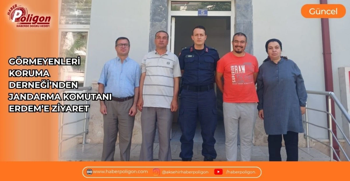 G&Ouml;RMEYENLERİ KORUMA DERNEĞİ&rsquo;NDEN JANDARMA KOMUTANI ERDEM&rsquo;E ZİYARET