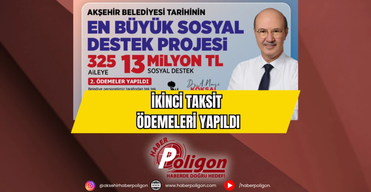 İkinci Taksit Ödemeleri Yapıldı