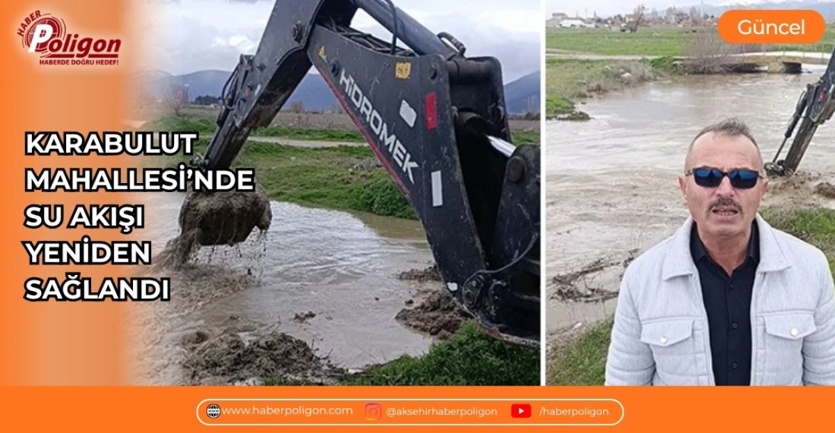 KARABULUT MAHALLESİ&rsquo;NDE SU AKIŞI YENİDEN SAĞLANDI