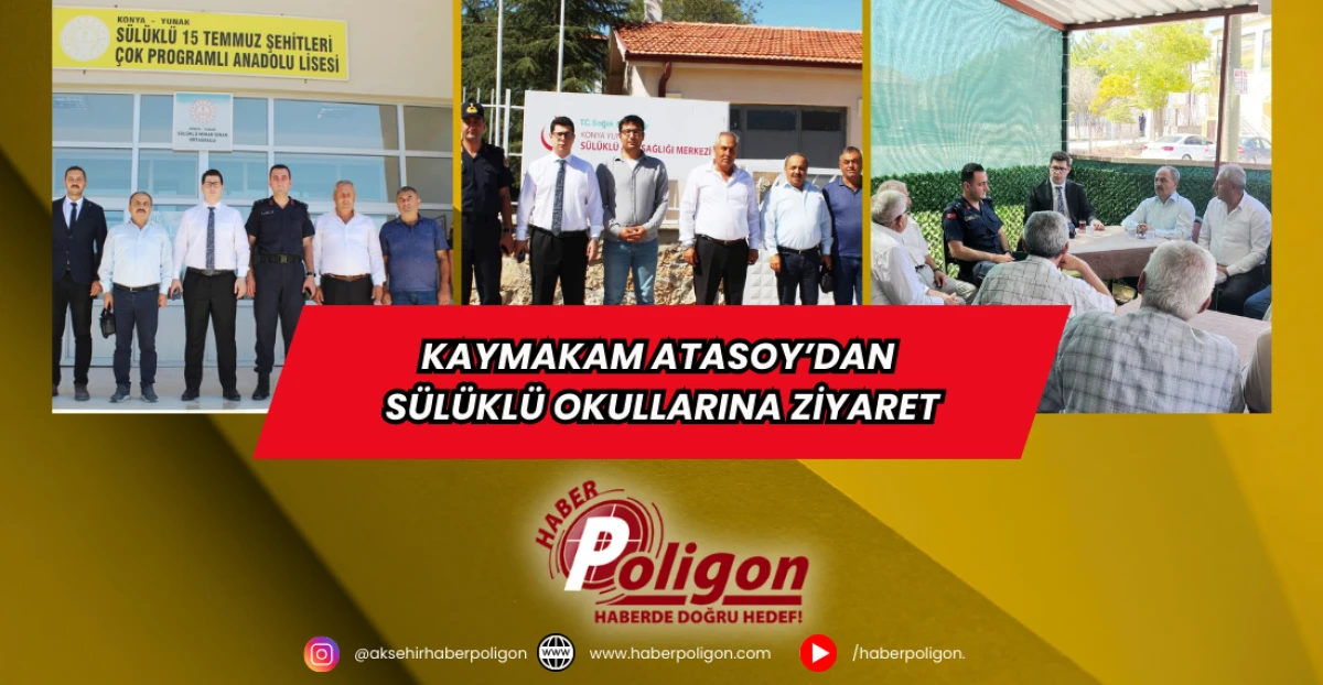 Kaymakam Atasoy’dan Sülüklü Okullarına Ziyaret