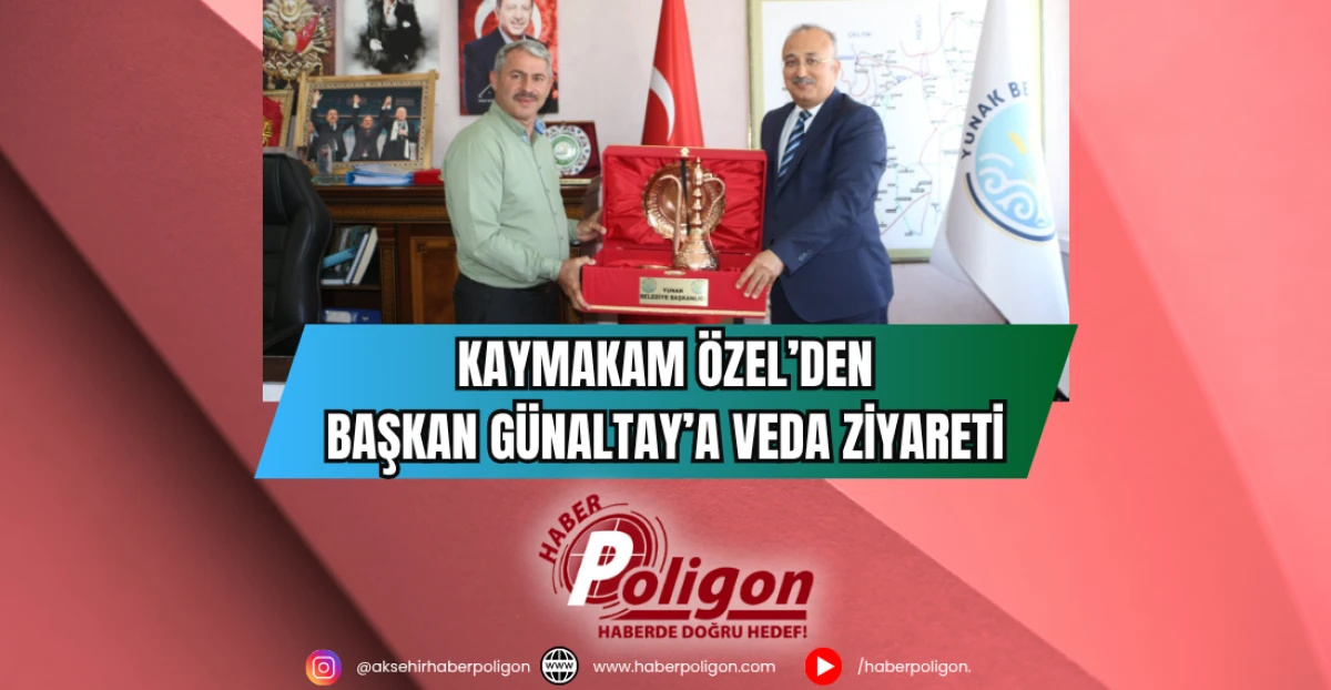 Kaymakam Özel’den Başkan Günaltay’a Veda Ziyareti 
