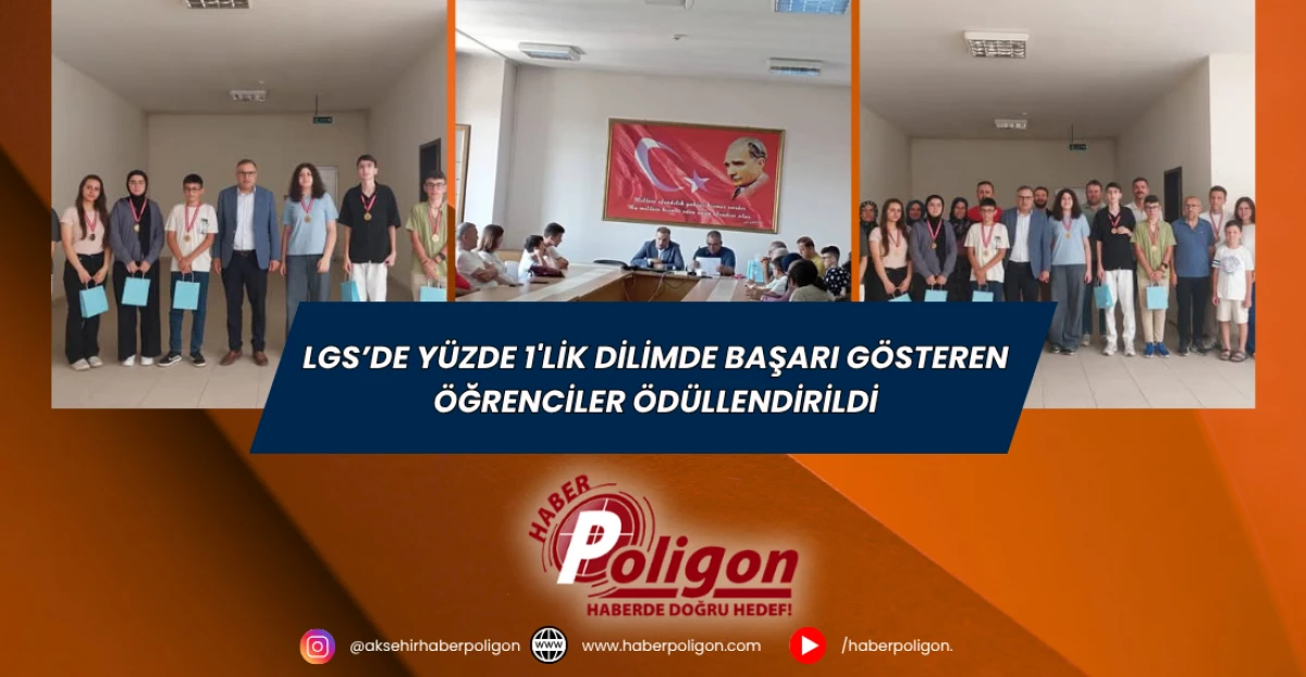 LGS’de Yüzde 1'lik Dilimde Başarı Gösteren Öğrenciler Ödüllendirildi