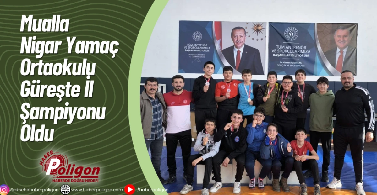 Mualla Nigar Yama&ccedil; Ortaokulu G&uuml;reşte İl Şampiyonu Oldu