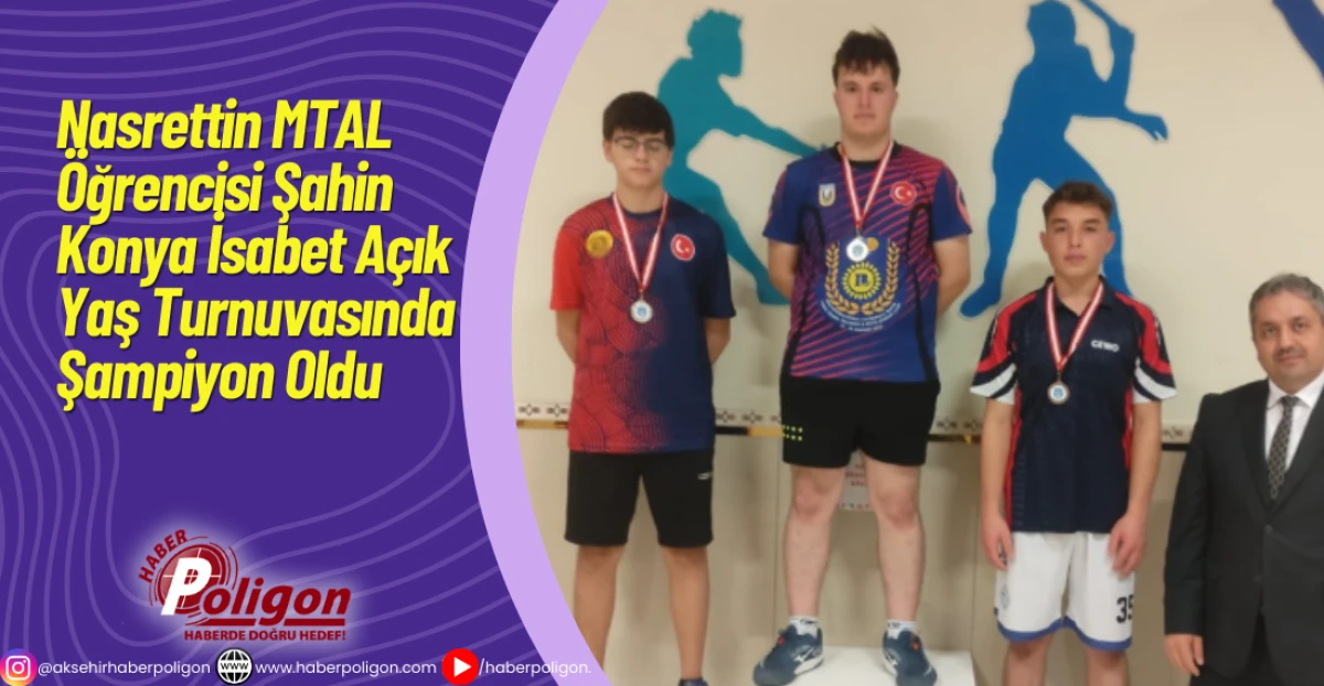 Nasrettin MTAL Öğrencisi Şahin, Konya İsabet Açık Yaş Turnuvasında Şampiyon Oldu