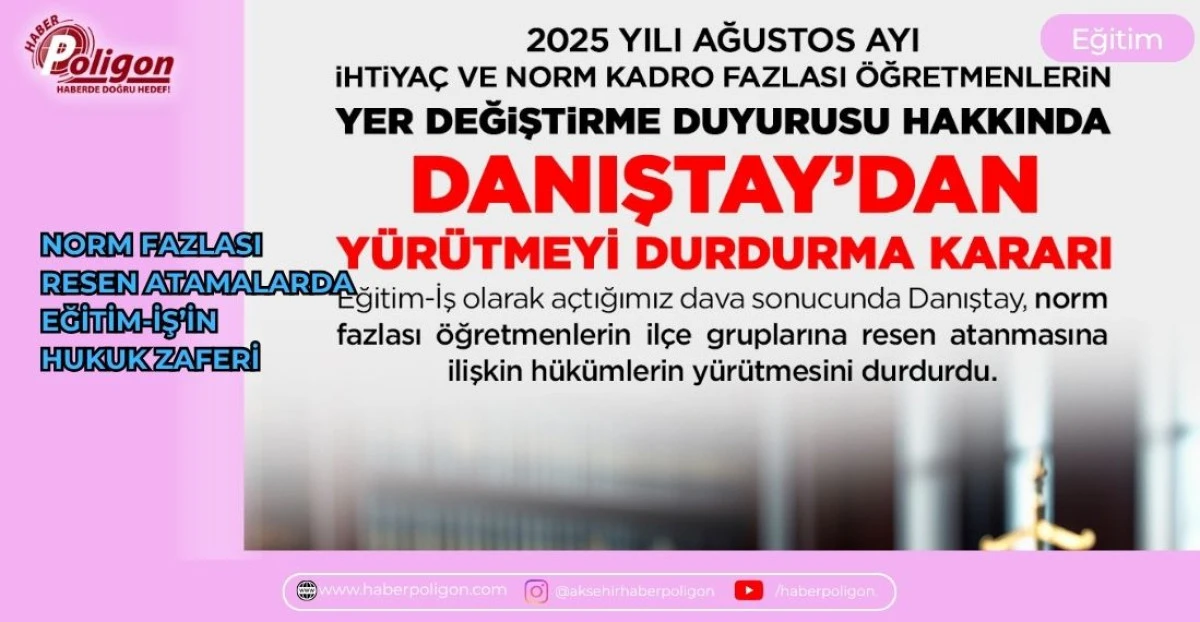 NORM FAZLASI RESEN ATAMALARDA EĞİTİM-İŞ&rsquo;İN HUKUK ZAFERİ