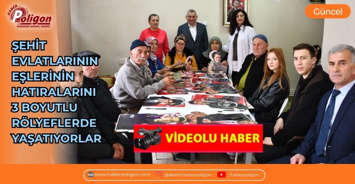 ŞEHİT EVLATLARININ EŞLERİNİN HATIRALARINI 3 BOYUTLU R&Ouml;LYEFLERDE YAŞATIYORLAR