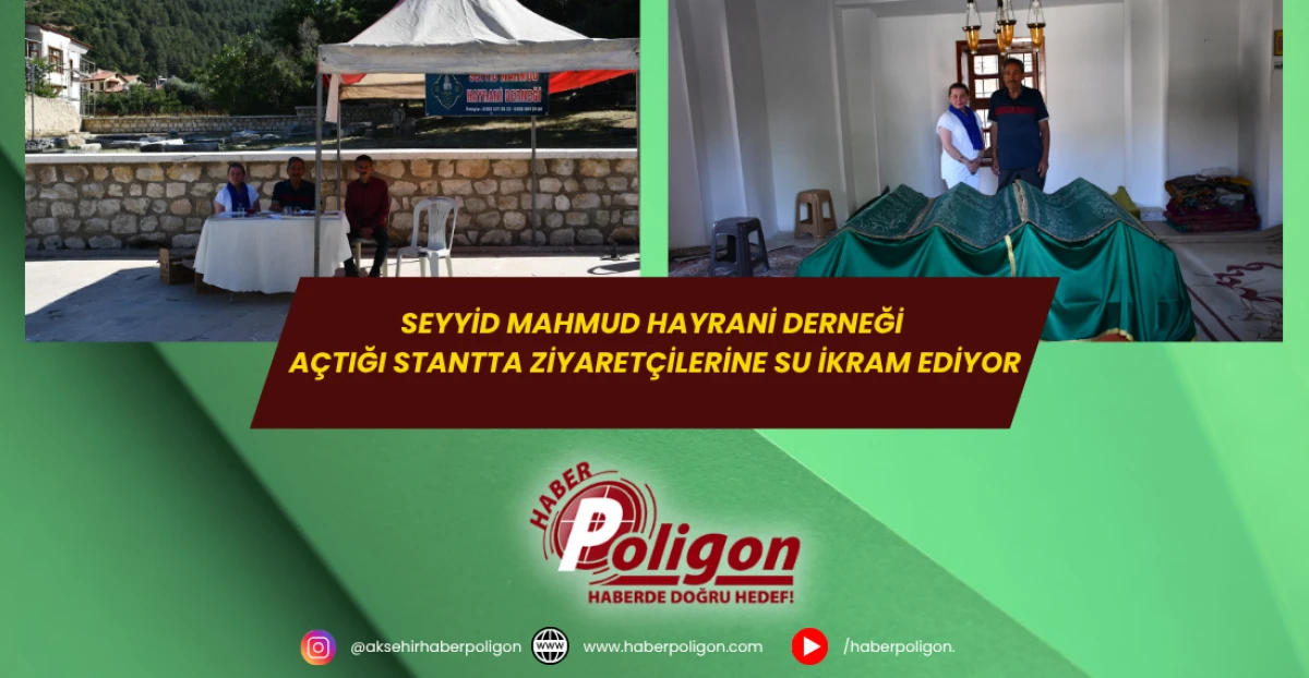 Seyyid Mahmud Hayrani Derneği Açtığı Stantta Ziyaretçilerine Su İkram Ediyor