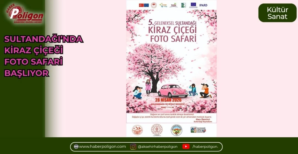 SULTANDAĞI&rsquo;NDA KİRAZ &Ccedil;İ&Ccedil;EĞİ FOTO SAFARİ BAŞLIYOR