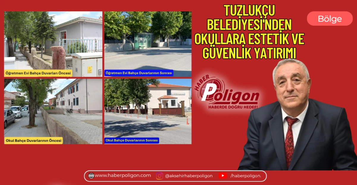 TUZLUK&Ccedil;U BELEDİYESİ'NDEN OKULLARA ESTETİK VE G&Uuml;VENLİK YATIRIMI
