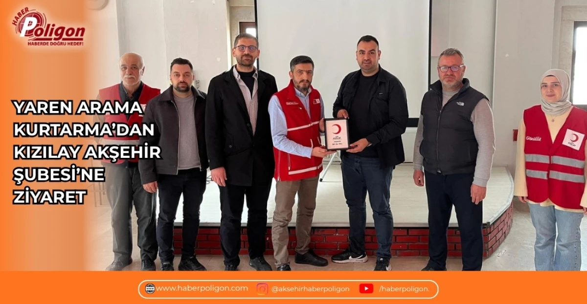 YAREN ARAMA KURTARMA&rsquo;DAN KIZILAY AKŞEHİR ŞUBESİ&rsquo;NE ZİYARET