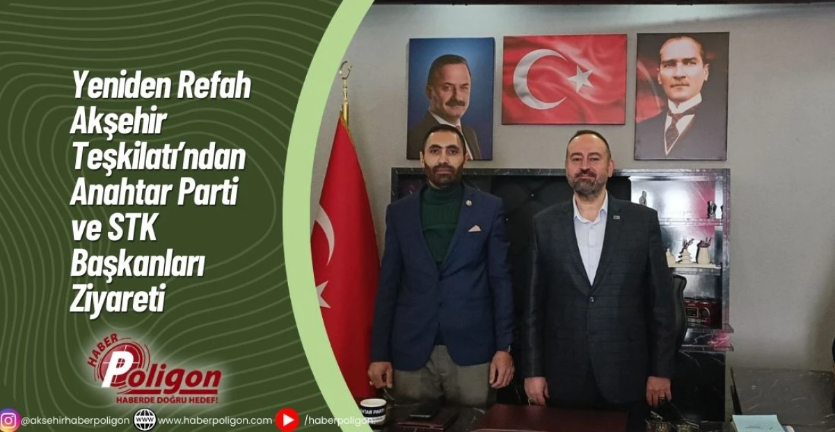 Yeniden Refah Akşehir Teşkilatı&rsquo;ndan Anahtar Parti ve STK Başkanları Ziyareti