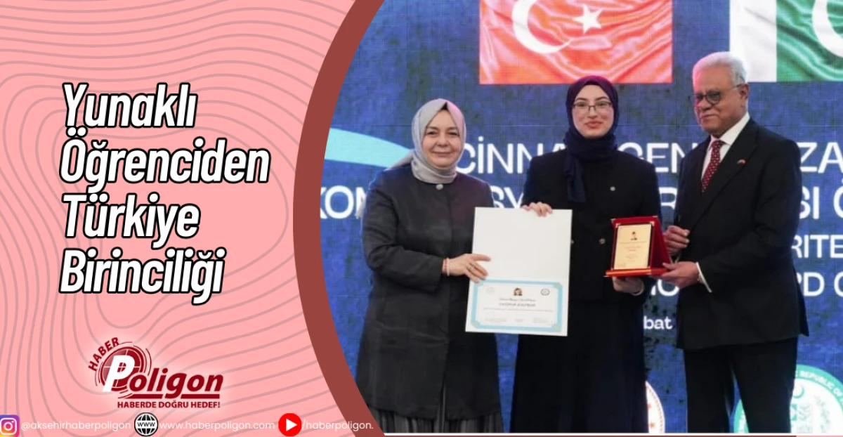 Yunaklı &Ouml;ğrenciden T&uuml;rkiye Birinciliği