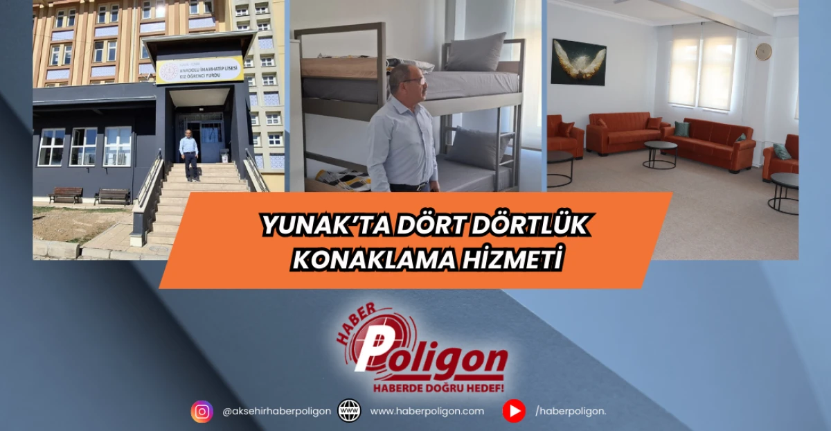 Yunak’ta Dört Dörtlük Konaklama Hizmeti