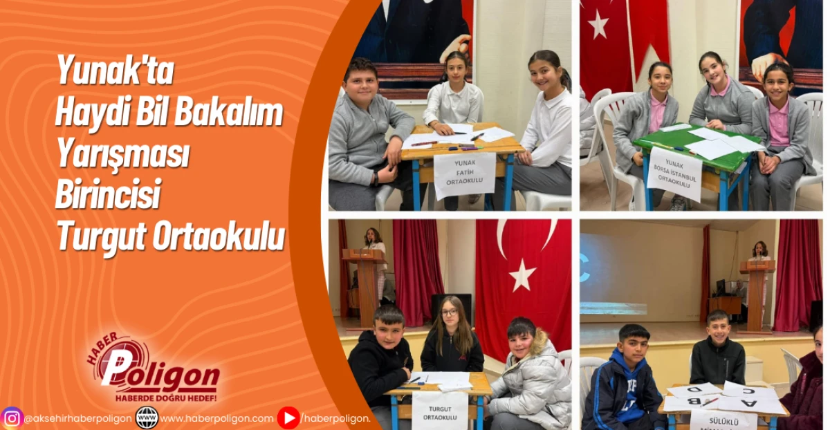 Yunak'ta 'Haydi Bil Bakalım' Yarışması Birincisi Turgut Ortaokulu